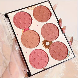 KissICON 6 Color Blush Palette 6color Star Print Matte Blush Waterproof