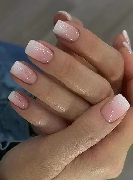KissICON 6 KissIcon 24Pcs French Tip Nails - Solid Color