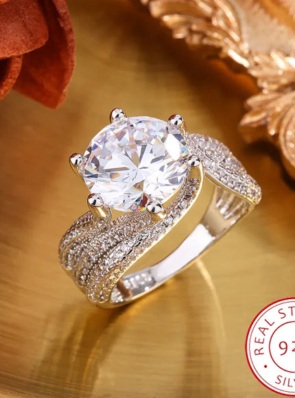 KissICON 6 KissIcon 925 Silver CZ Ring For Women Sparkling Jewelry