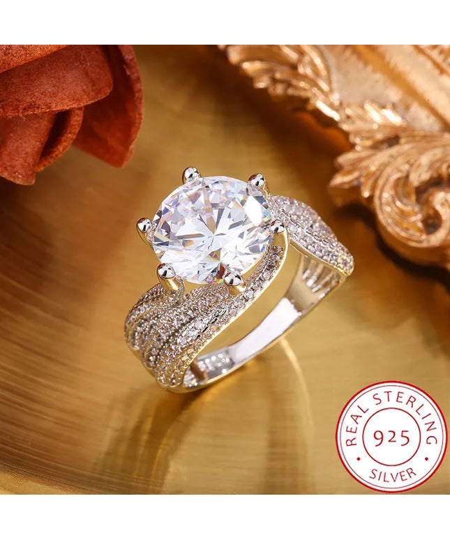 KissICON 6 KissIcon 925 Silver CZ Ring For Women Sparkling Jewelry