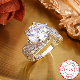 KissICON 6 KissIcon 925 Silver CZ Ring For Women Sparkling Jewelry
