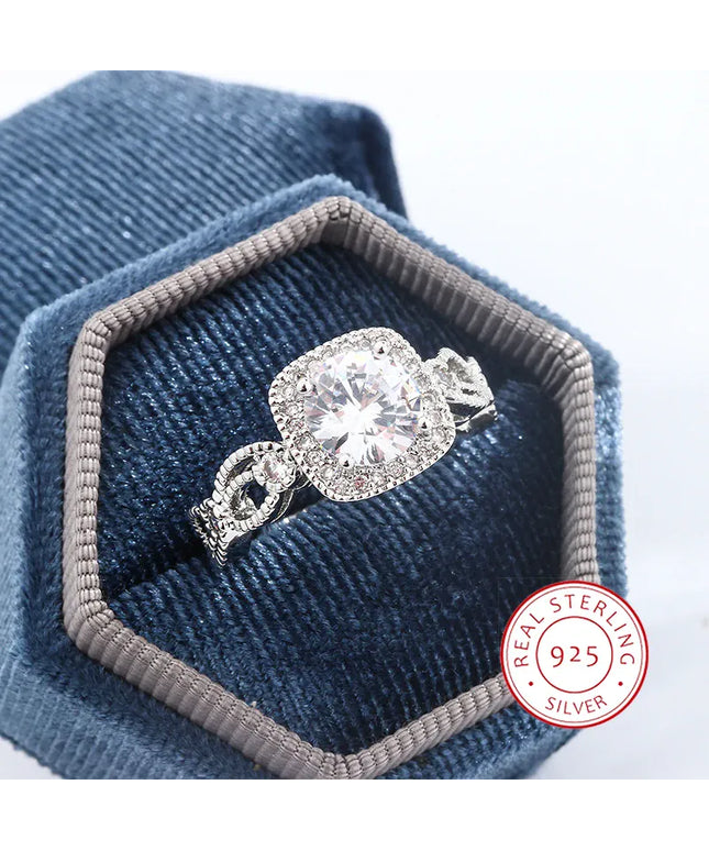 KissICON 6 KissIcon Ball Flower Rattan Ring - Sterling Silver Zircon