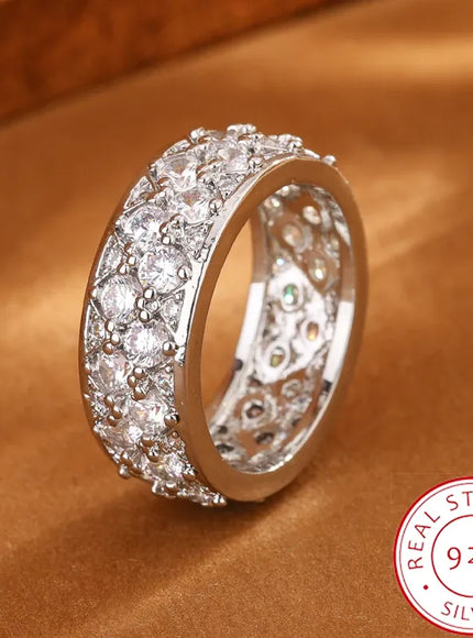 KissICON 6 KissIcon Luxury CZ Diamond Ring Sterling Silver - Sparkle