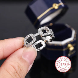 KissICON 6 KissIcon Zircon Geometric Wedding Ring - S925 Silver Plated