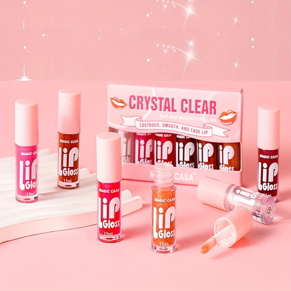 KissICON 6 lip balms 6pcs Plumping Gloss Hydrate Nourish Smooth