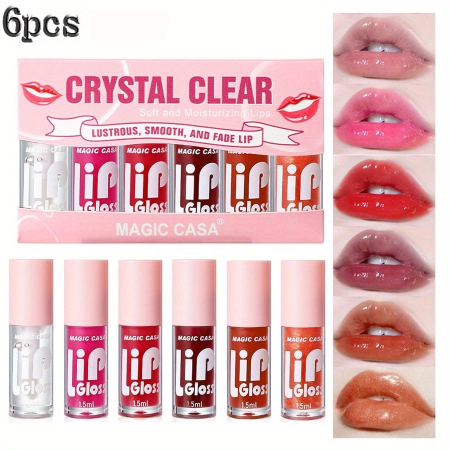 KissICON 6 lip balms 6pcs Plumping Gloss Hydrate Nourish Smooth