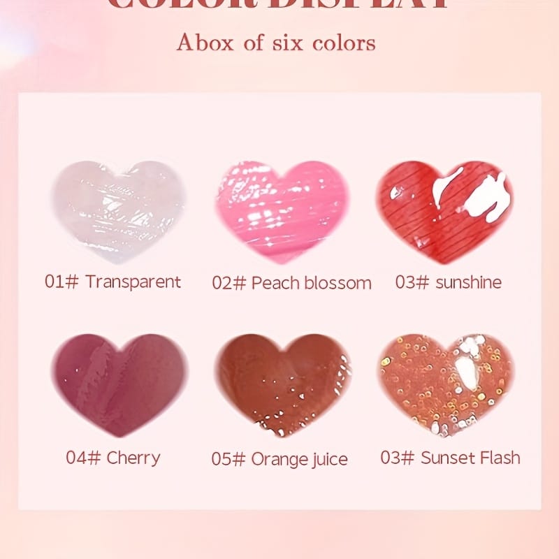 KissICON 6 lip balms 6pcs Plumping Gloss Hydrate Nourish Smooth
