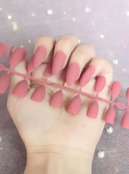 KissICON 6 Matte Press On Fake Nails 24Pcs Full Cover