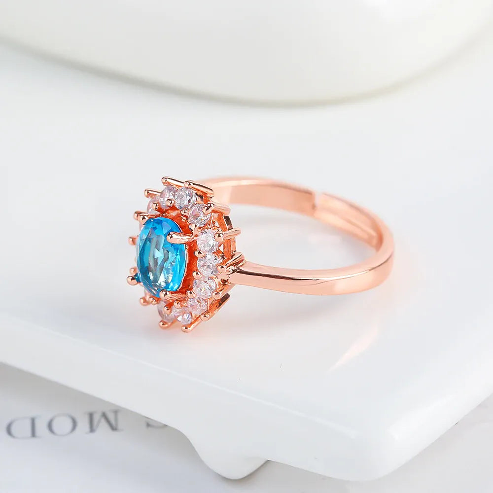 KissICON 6 / resizable Kissicon Lady Blue Crystal Bridal Ring –