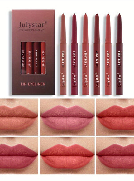 KissICON 6 Sets KissIcon Lip Pencil Set - Waterproof Matte Lip
