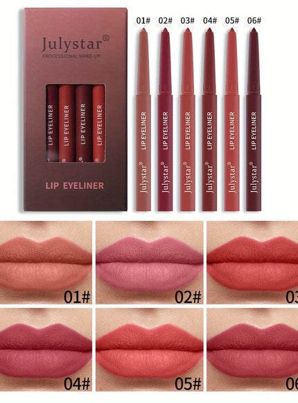KissICON 6 Sets KissIcon Lip Pencil Set - Waterproof Matte Lip