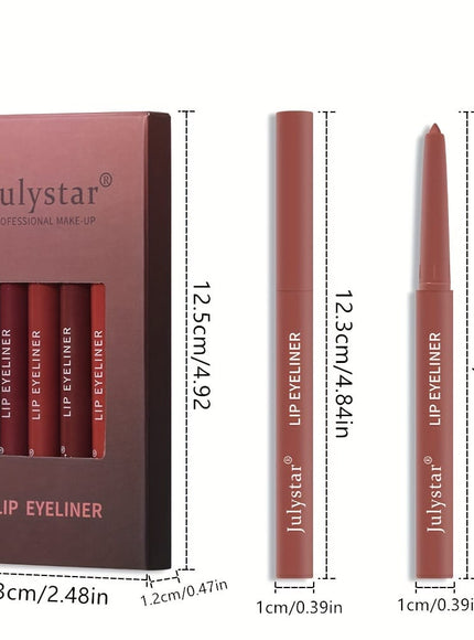 KissICON 6 Sets KissIcon Lip Pencil Set - Waterproof Matte Lip