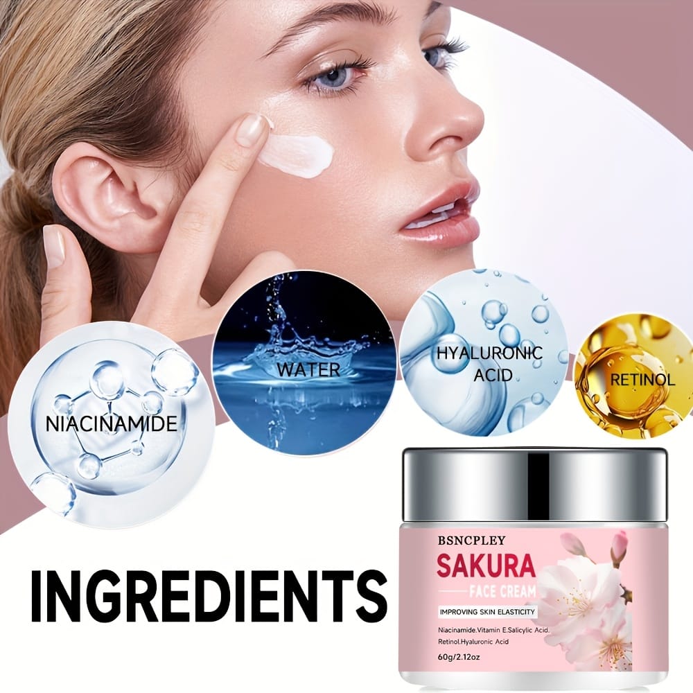 KissICON 60g 💋 Bsncpley Cherry Blossom Hydrating Cream - Hydrates