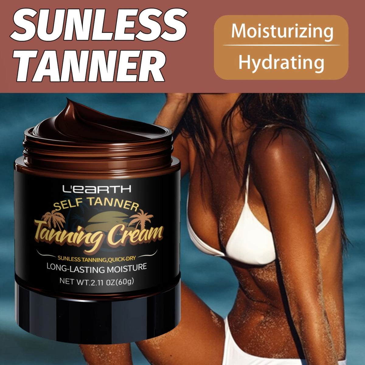 KissICON 60g Deeply Moisturizing Coconut Sunless Tan