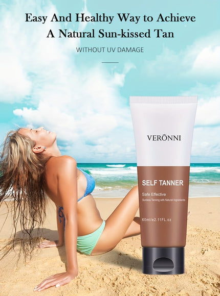 KissICON 60ml Veronni Self Tanning Lotion For Natural Glow Streak