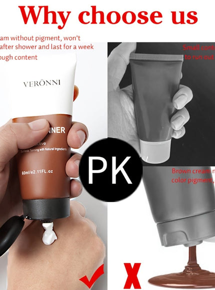 KissICON 60ml Veronni Self Tanning Lotion For Natural Glow Streak