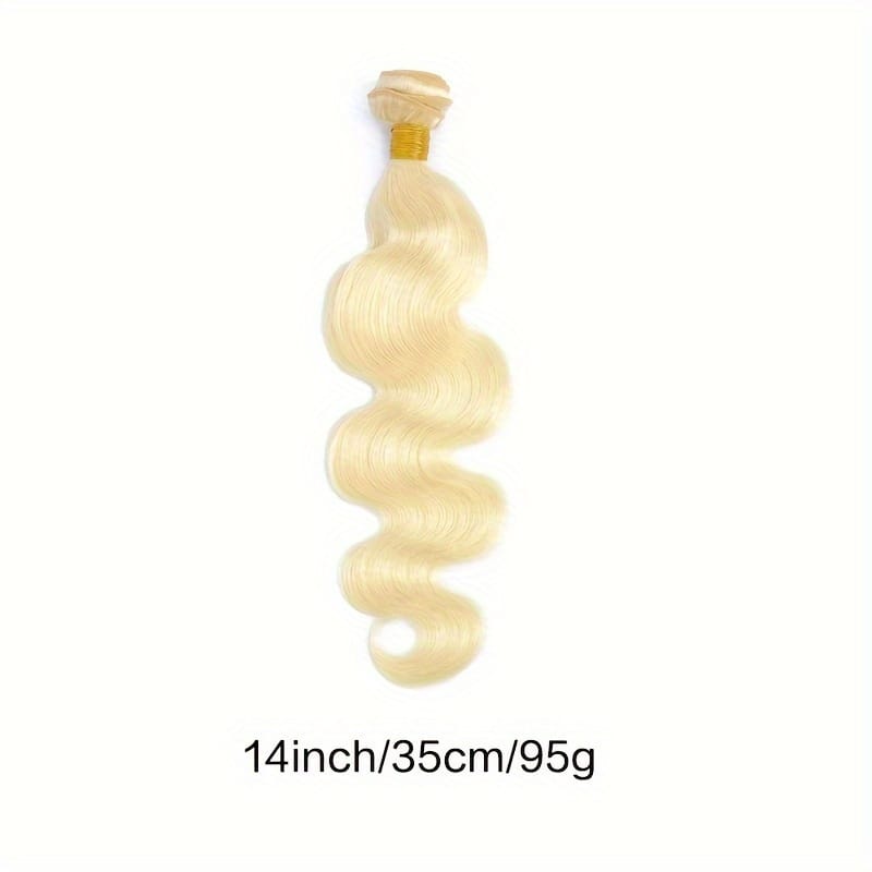 KissICON #613 / 1 Bundles-14inch KissIcon Body Wave 613 Blonde Hair Extensions Natural