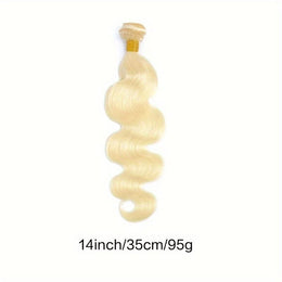 KissICON #613 / 1 Bundles-14inch KissIcon Body Wave 613 Blonde Hair Extensions Natural