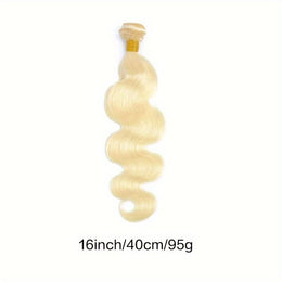 KissICON #613 / 1 Bundles-16inch KissIcon Body Wave 613 Blonde Hair Extensions Natural