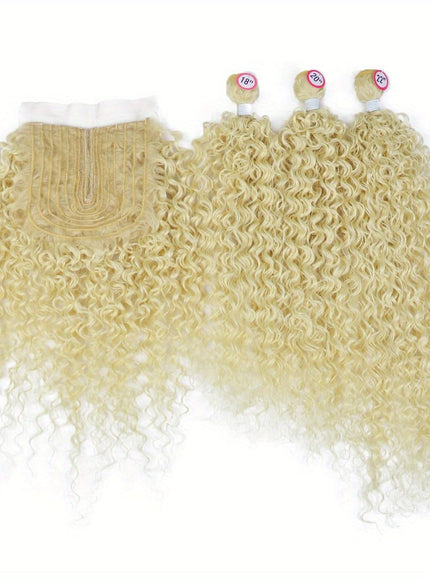 KissICON 613 / 18 20 22 with 18 KissIcon 3 Packs Afro Curly Extensions Closure -