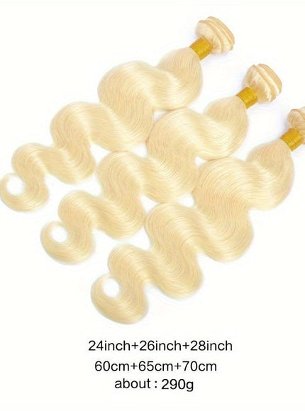 KissICON #613 / 3 Bundles-24 26 28 KissIcon Body Wave 613 Blonde Hair Extensions Natural