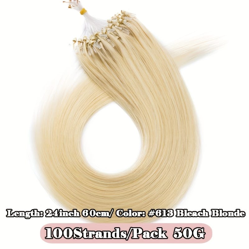 KissICON #613 bleachblonde / 24inch KissIcon Invisible Remy Hair Extensions - Seamless Fit