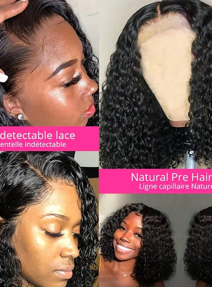Kissicon Lace Front Deep Wave Bob
