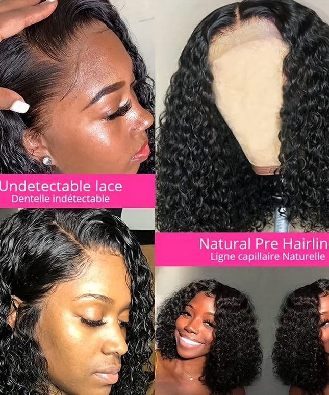 Kissicon Lace Front Deep Wave Bob