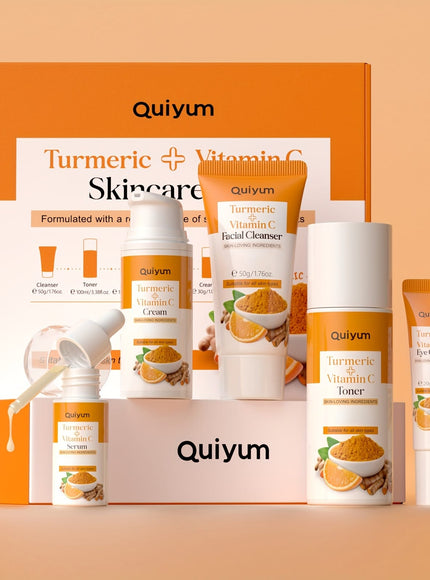 KissICON Turmeric Vitamin C Skincare Set 5 In 1