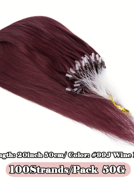 KissIcon Natural Hair Extensions Invisible Remy Micro Ring
