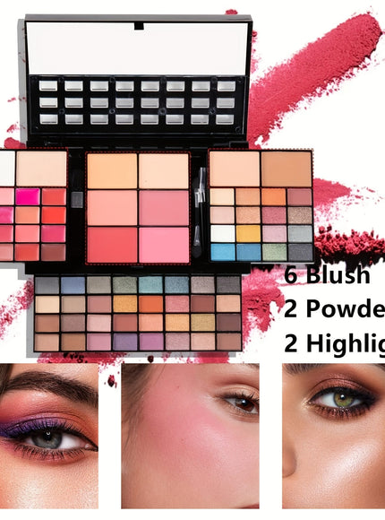 KissICON 66color 66color Eyeshadow Lip Makeup Palette Mirror
