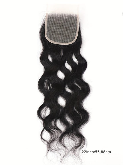 KissIcon Brazilian Natural Wave Bundles HD Lace Closure