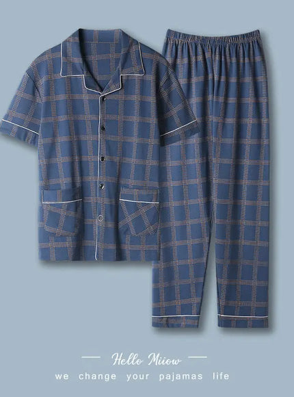 KissICON 690 / M Mens Plus Size Cotton PJs Sleepwear  Loungewear Set