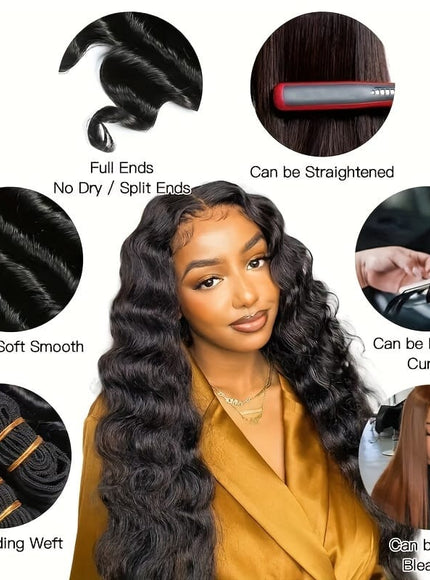 KissIcon Deep Wave Hair Bundles - Virgin Weaving