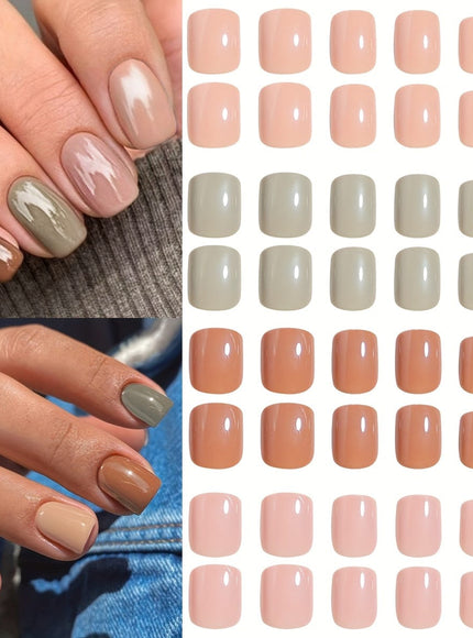 KissIcon Short Square Press On Nails Set -