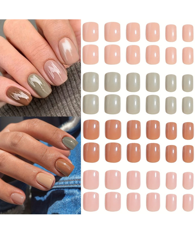 KissIcon Short Square Press On Nails Set -