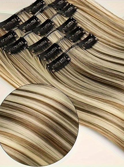 KissICON 6H613 / 24inch KissIcon Six Piece Set Clip In Hair Extensions