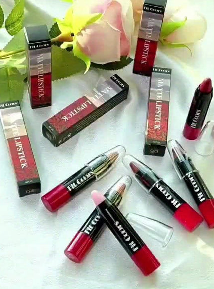 KissICON 6pcs Crayon Lipstick Set Matte Finish Moisturizing Lipliner