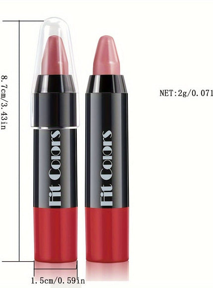 KissICON 6pcs Crayon Lipstick Set Matte Finish Moisturizing Lipliner