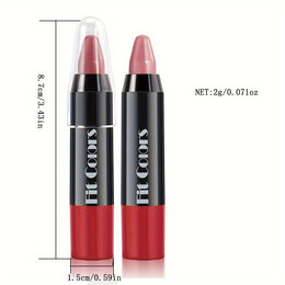 KissICON 6pcs Crayon Lipstick Set Matte Finish Moisturizing Lipliner