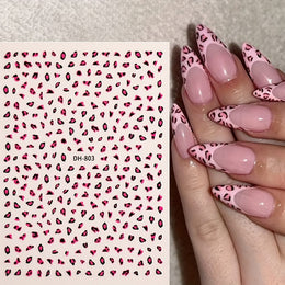 KissICON 6pcs DH803+804 KissIcon Leopard Print Nail Art Stickers Self Adhesive