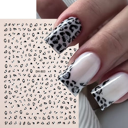 KissICON 6pcs DH803+804 KissIcon Leopard Print Nail Art Stickers Self Adhesive