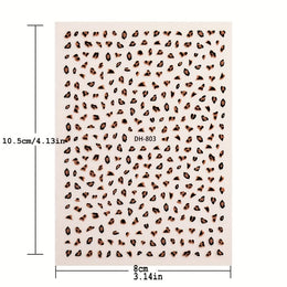 KissICON 6pcs DH803+804 KissIcon Leopard Print Nail Art Stickers Self Adhesive