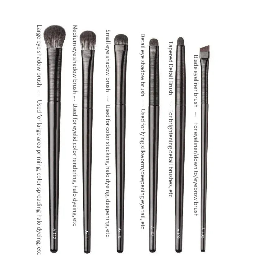 KissICON 6PCS Eye Makeup Brushes Six Piece Wool Fiber Blending