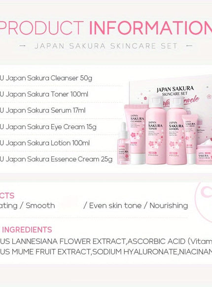 KissICON 6pcs KissIcon Cherry Blossom Gift Set For Skin Types