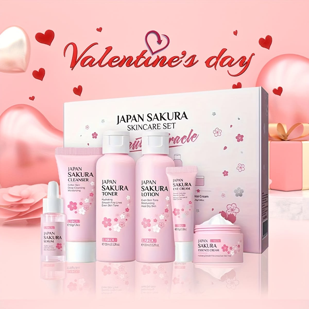 KissICON 6pcs KissIcon Cherry Blossom Gift Set For Skin Types