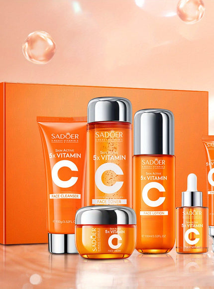 KissICON 6pcs/set KissIcon Vitamin C Brightening Skincare Gift Set -