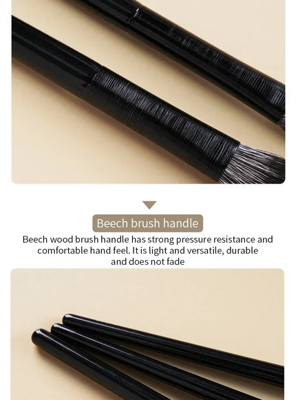 KissICON 6PCS Six Piece Eyeshadow Eyeliner Eyebrow Brushes Set Pro