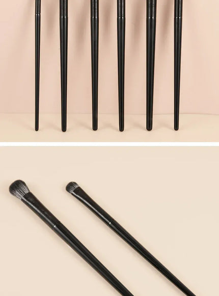 KissICON 6PCS Six Piece Eyeshadow Eyeliner Eyebrow Brushes Set Pro