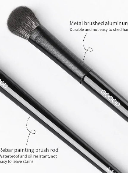 KissICON 6PCS Six Piece Eyeshadow Eyeliner Eyebrow Brushes Set Pro